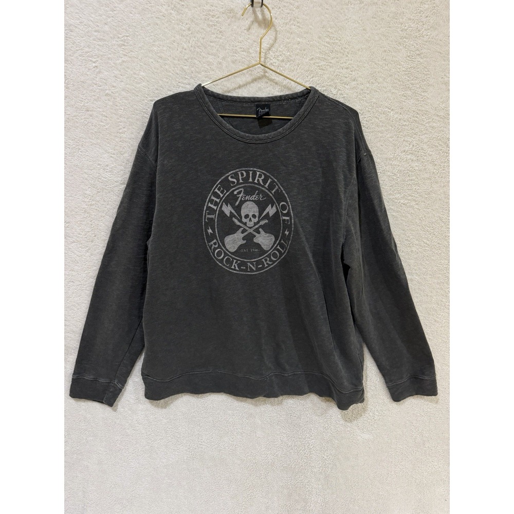 Fender By Lucky Brand The Spirit Of Rock n Roll Gray Long Sleeve Shirt XXL
